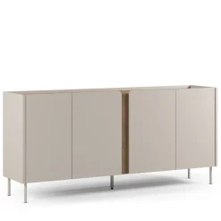 BOXY Buffet 4 portes en bois et métal L180cm