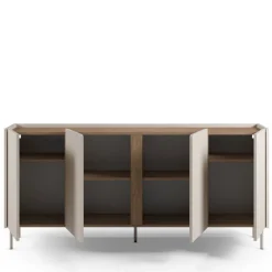 BOXY Buffet 4 portes en bois et métal L180cm
