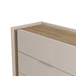 BOXY Commode 3 tiroirs en bois et métal