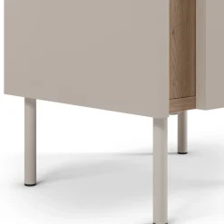 BOXY Table de chevet 1 porte en bois et métal