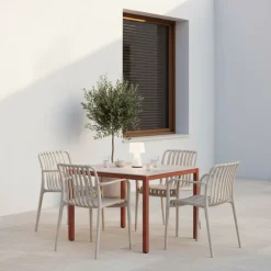 BRANO Lot de 2 fauteuils de jardin en résine