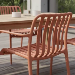 BRANO Lot de 2 fauteuils de jardin en résine