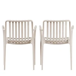BRANO Lot de 2 fauteuils de jardin en résine