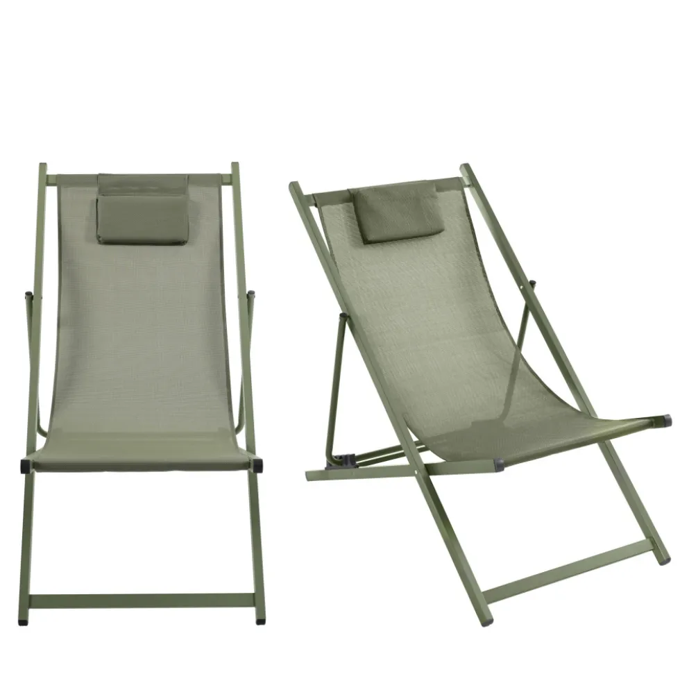 BRISA Lot de 2 chiliennes en aluminium