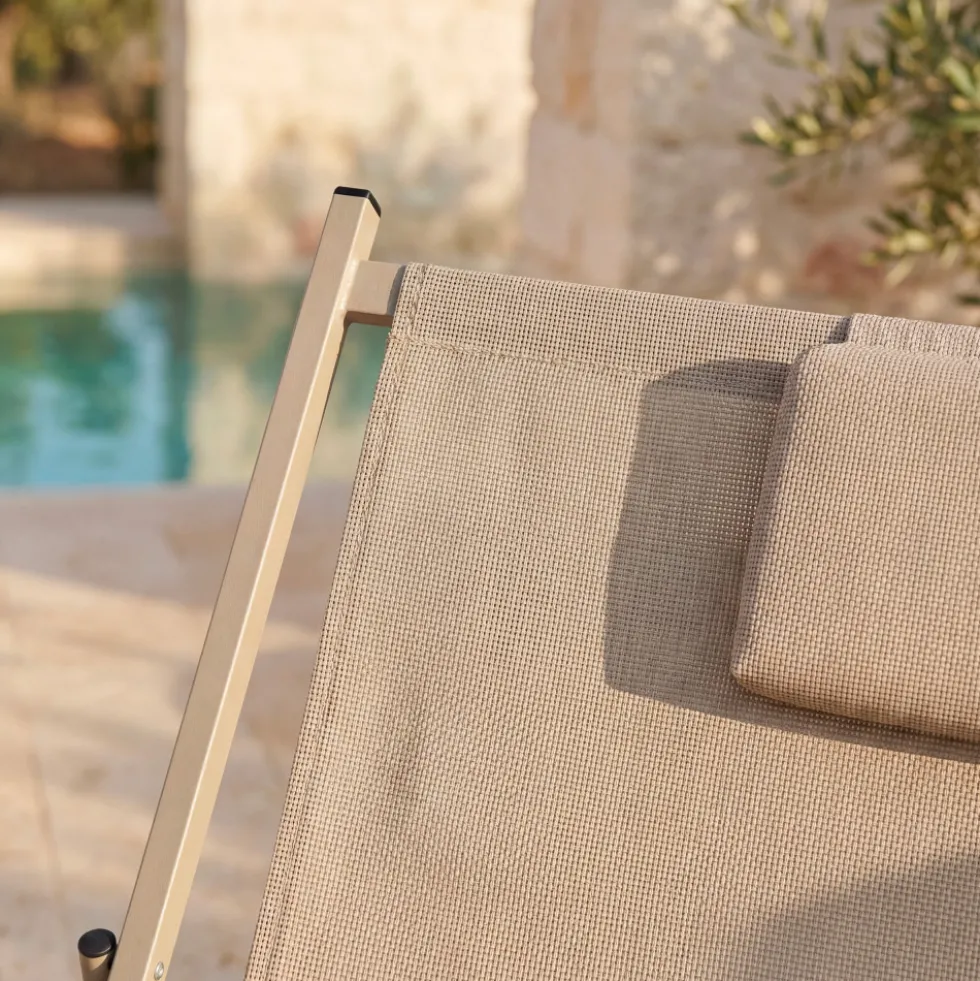 BRISA Lot de 2 chiliennes en aluminium