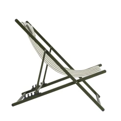 BRISA Lot de 2 chiliennes à rayures et aluminium
