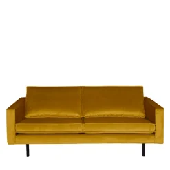 BRONCO Canapé 3 places vintage en velours