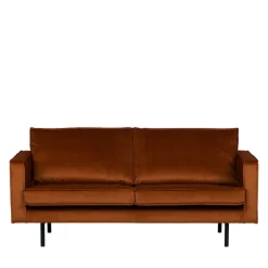 BRONCO Canapé 3 places vintage en velours
