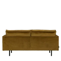 BRONCO Canapé 3 places vintage en velours