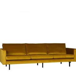 BRONCO Grand canapé 4 places vintage velours
