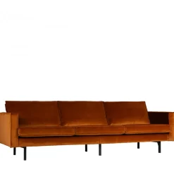 BRONCO Grand canapé 4 places vintage velours