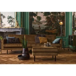 BRONCO Grand canapé 4 places vintage velours