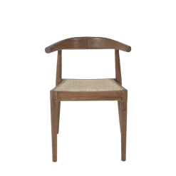 BUNGA Lot de 2 chaises en teck et cannage