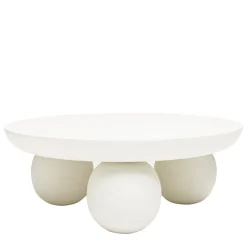 BUNGIN Table basse en bois massif ø90cm