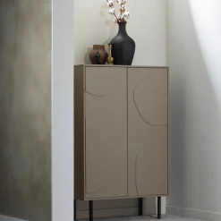 CADIZ Buffet haut 2 portes en bois H135cm