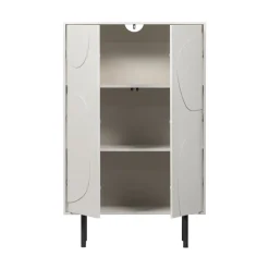 CADIZ Buffet haut 2 portes en bois H135cm