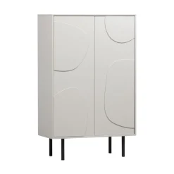 CADIZ Buffet haut 2 portes en bois H135cm
