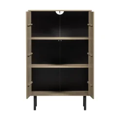 CADIZ Buffet haut 2 portes en bois H135cm