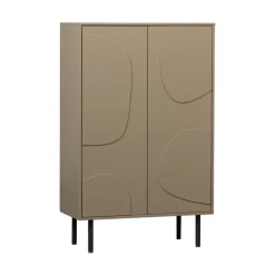 CADIZ Buffet haut 2 portes en bois H135cm