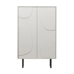 CADIZ Buffet haut 2 portes en bois H135cm