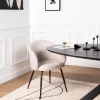 CALABRA Lot de 2 fauteuils de table en tissu et métal