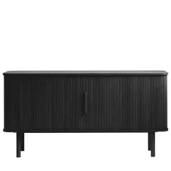 CALLAN Buffet aux portes coulissantes en bois strié L160cm