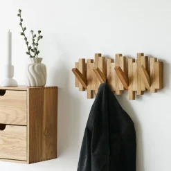 CALTRA Porte-manteaux en bois L40cm