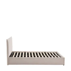 CAMA Lit coffre en velours côtelé 140x190cm