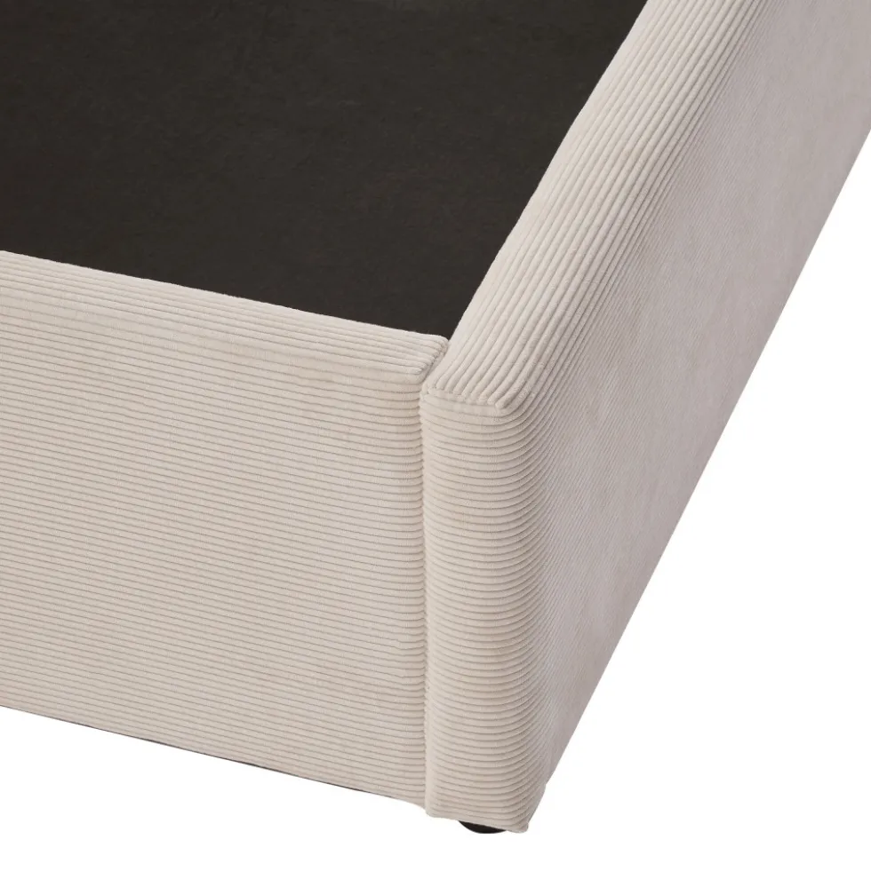 CAMA Lit coffre en velours côtelé 140x190cm