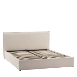 CAMA Lit coffre en velours côtelé 160x200cm