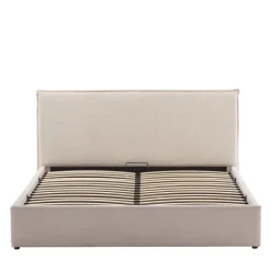 CAMA Lit coffre en velours côtelé 160x200cm