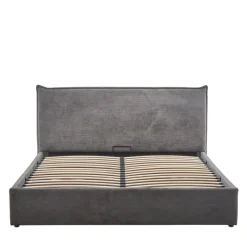 CAMA Lit coffre en velours côtelé 160x200cm