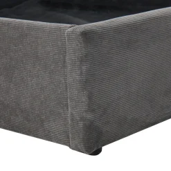 CAMA Lit coffre en velours côtelé 180x200cm