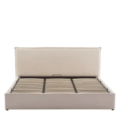 CAMA Lit coffre en velours côtelé 180x200cm
