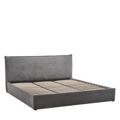 CAMA Lit coffre en velours côtelé 180x200cm