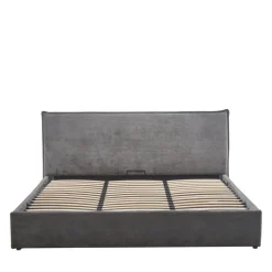CAMA Lit coffre en velours côtelé 180x200cm