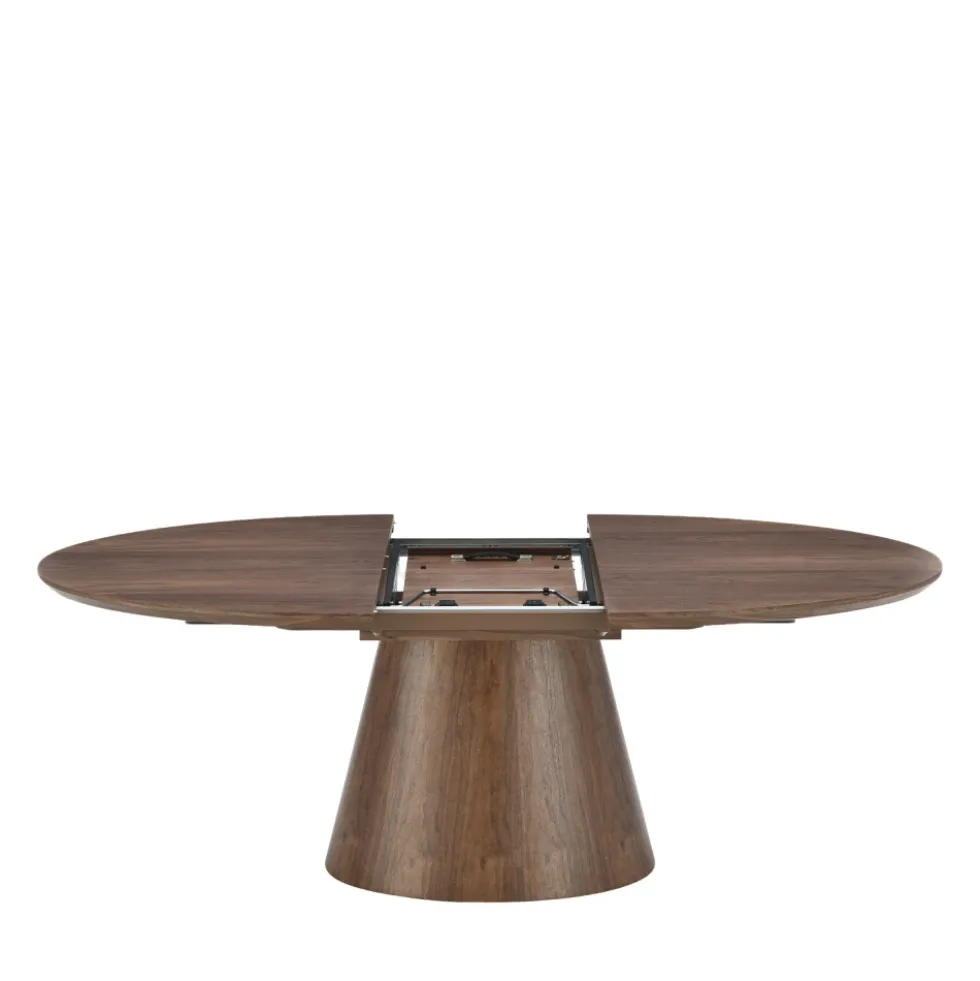 CAMI Table à manger extensible 6 à 8 personnes ovale en bois