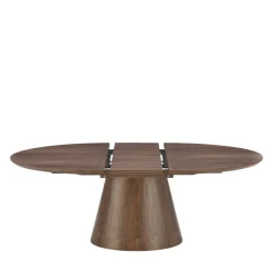 CAMI Table à manger extensible 6 à 8 personnes ovale en bois