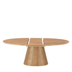 CAMI Table à manger extensible 6 à 8 personnes ovale en bois