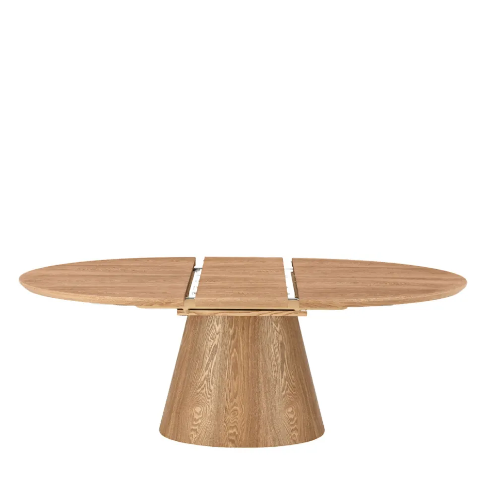 CAMI Table à manger extensible 6 à 8 personnes ovale en bois