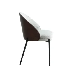 CANELAS Lot de 2 chaises en tissu et métal