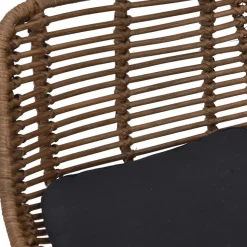 CAPURGANA Lot de 2 chaises de bar design en rotin H 67 cm