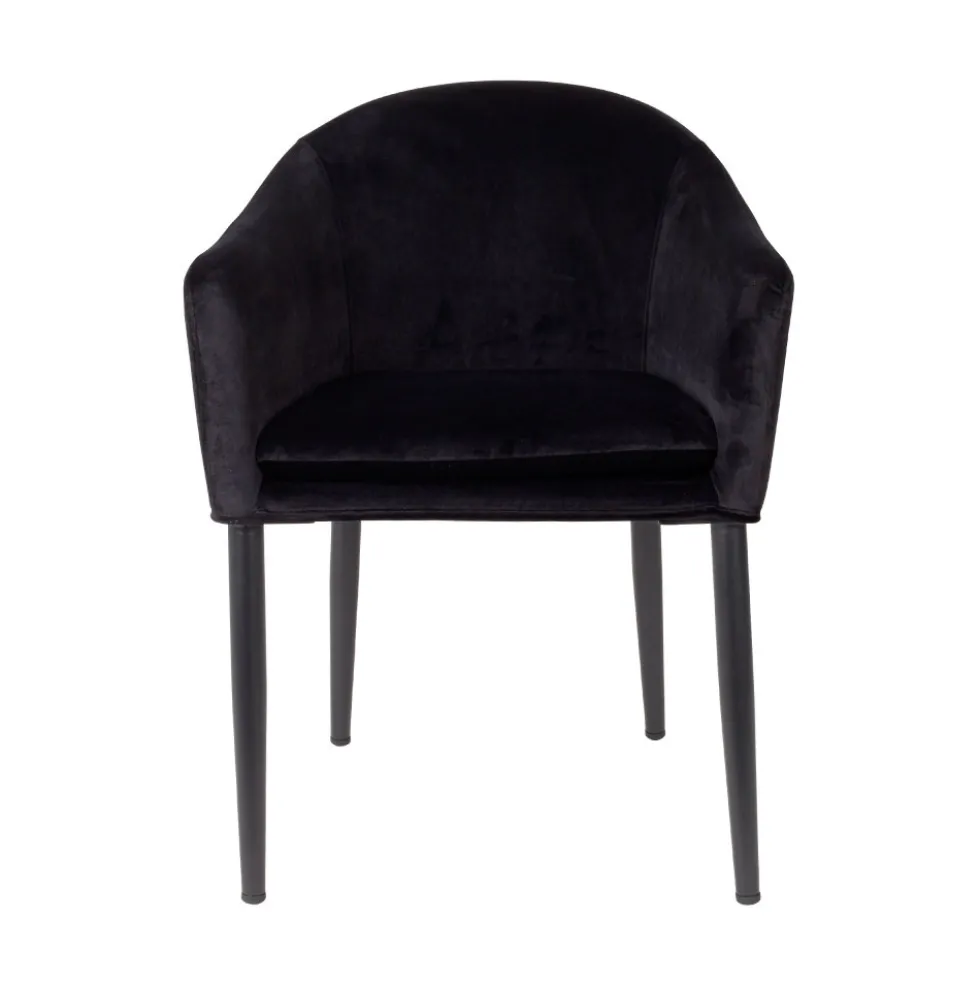 CATELYN Fauteuil de table design en velours