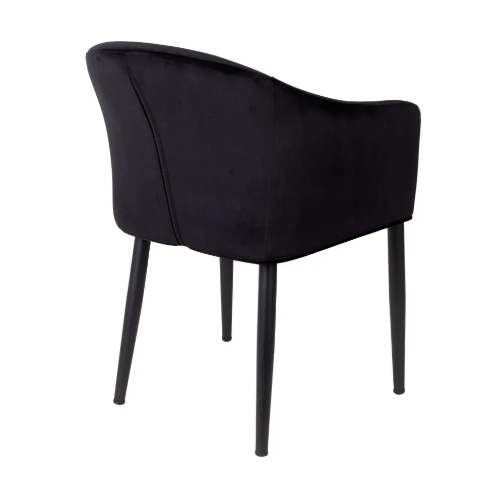 CATELYN Fauteuil de table design en velours