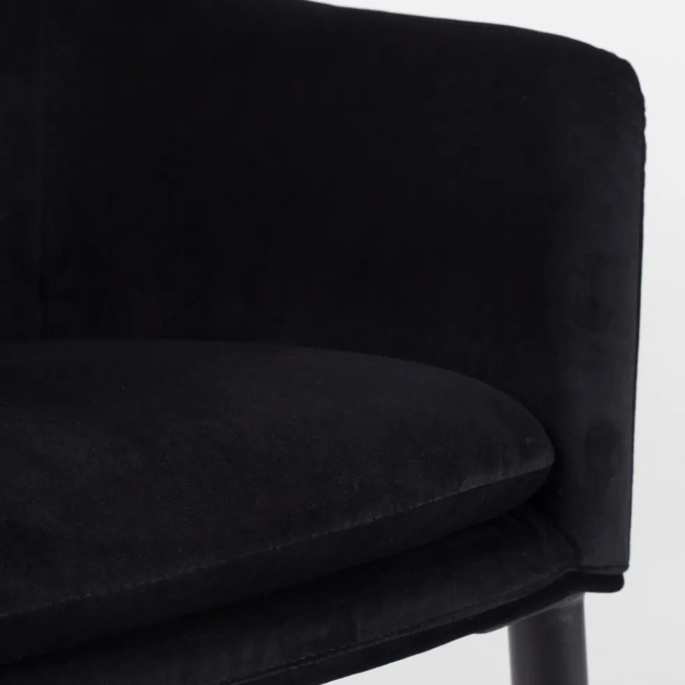 CATELYN Fauteuil de table design en velours