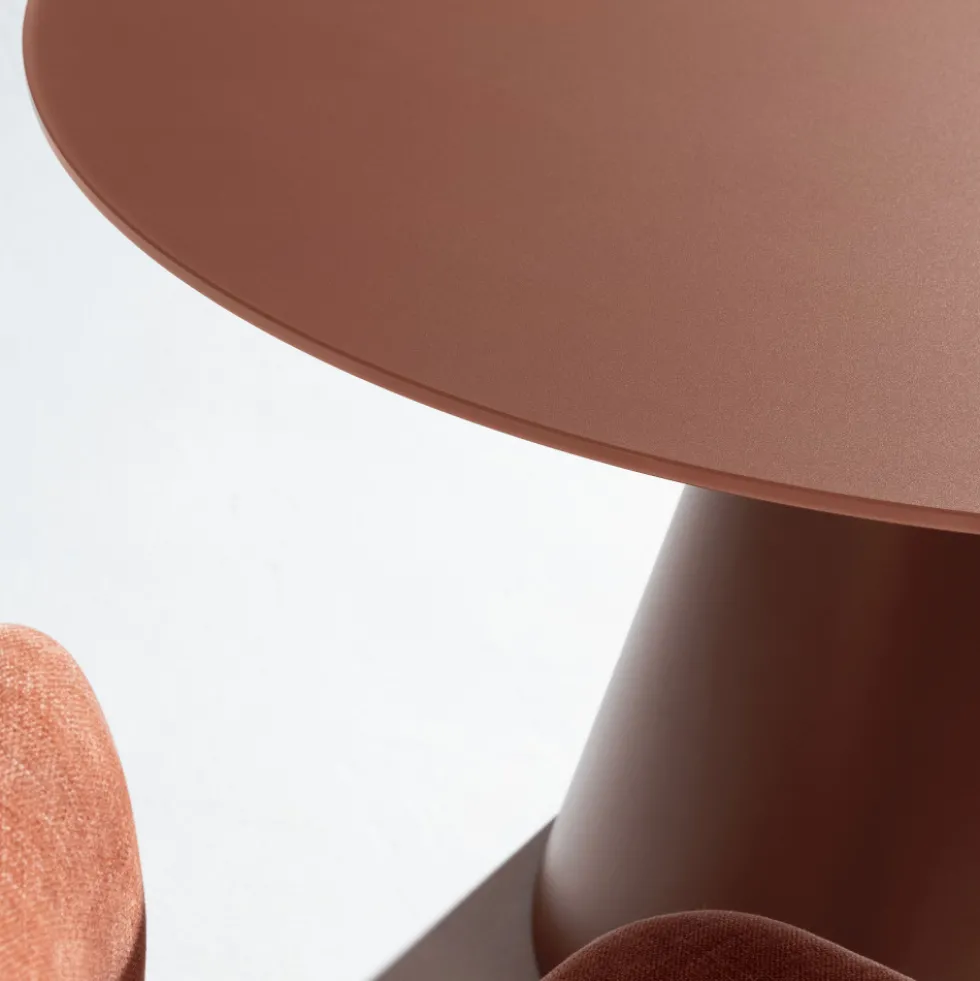 CELESTE Table à manger 4 personnes ronde en verre trempé et métal ø120cm