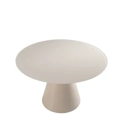 CELESTE Table à manger 4 personnes ronde en verre trempé et métal ø120cm