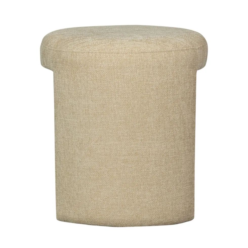 CHARLIE Pouf rond en tissu ø45cm