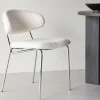 CHICO Lot de 2 chaises en tissu bouclette et métal