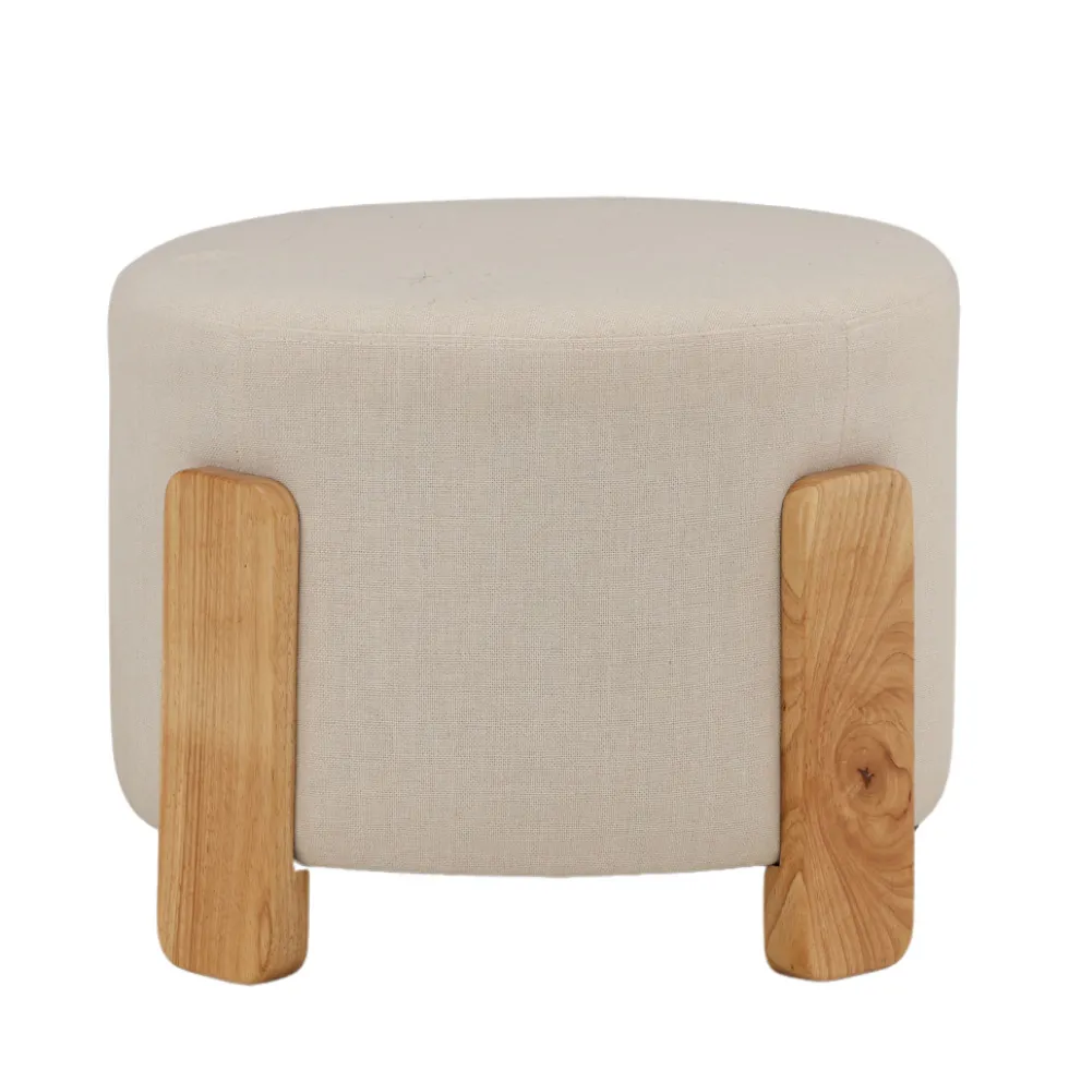 COFFEY Pouf rond en tissu ø52,5cm